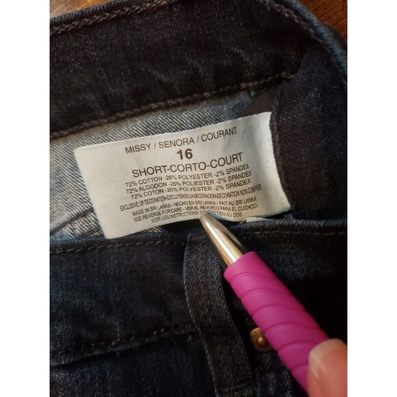 Gloria Vanderbilt Amanda Women's Jeans Size 16 Short Blue Slimming Tapered Leg - Picture 6 of 6